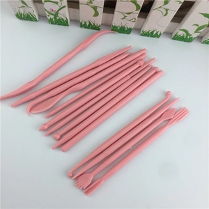 Set di 16 strumenti per modellare fondente rosa per decorazione torte e argilla fai-da-te