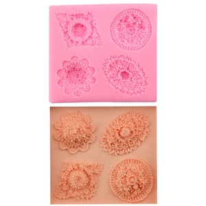 Stampo in Silicone per Torte Fondente a Fiori per Cioccolato Caramelle Gelatina Rilievo Decorazione Strumento da Cucina