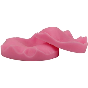 Set de moules à fondant en silicone rose avec bords ondulés pour pâtisserie DIY