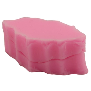 Pink lips shaped silicone mold for DIY baking and handmade soap making crafts