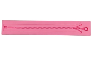 Pink silicone zipper mold for fondant cake decorating and DIY baking tools