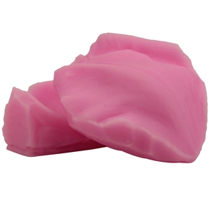 Pink leaf texture silicone mold for fondant DIY cake decorating on white background