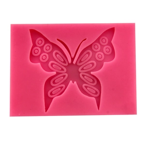 Pink butterfly shaped silicone fondant mold for DIY baking and cake decorating