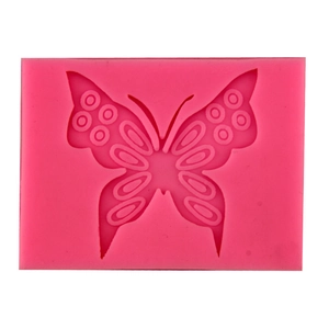 Pink butterfly shaped silicone fondant mold for DIY cake decorating and baking crafts