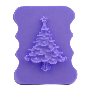 Purple silicone Christmas tree mold for fondant cake decorating and DIY baking tools