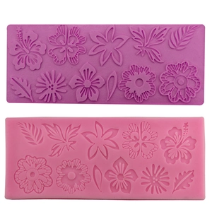 Vintage Floral Leaf Scrollwork Silicone Fondant Mold DIY Cake Border Decorating Tool For Chocolate Candy Baking Accessory