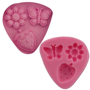 Butterfly Strawberry Flower Silicone Cake Mold Fondant Decoration Baking Tool DIY Chocolate Jelly Mousse Sugarcraft Tool