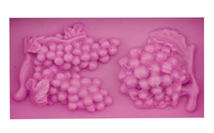 Pink grape-shaped silicone mold for DIY fondant baking and chocolate crafting