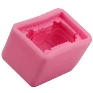 Pink car-shaped silicone fondant mold for DIY cake decorating and baking crafts