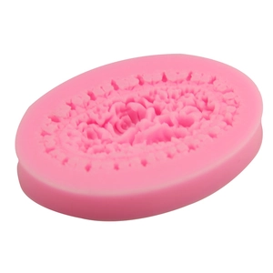Pink silicone floral fondant mold for cake decorating and DIY baking tools