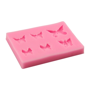 Pink butterfly silicone fondant mold for cake decorating and DIY baking craft tool