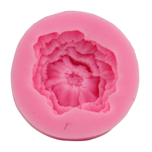 Roze ronde siliconen mal met 3D-bloemenpatroon voor taartdecoratie en bakken in de keuken