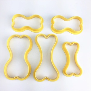 Bone Shape Cookie Cutter Yellow Plastic DIY Baking Mold For Fondant Cake Decorating Tool Kitchen Gadget Dessert Decor