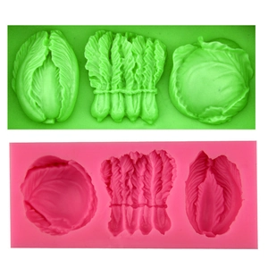 Vegetable Cabbage Leaf Shape Silicone Fondant Mold Chocolate Cake Baking Tool DIY Kitchen Accessories