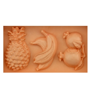 Moule à fondant en silicone avec motifs de fruits en relief ananas banane grenade