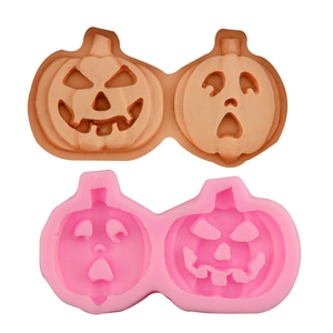 Halloween Pumpkin Jack-O'-Lantern Silicone Mold For Fondant Chocolate Candy Cake Decoration DIY Baking Tool Accessories