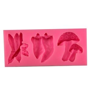 Pink silicone vegetable mold for fondant and chocolate DIY cake baking tool