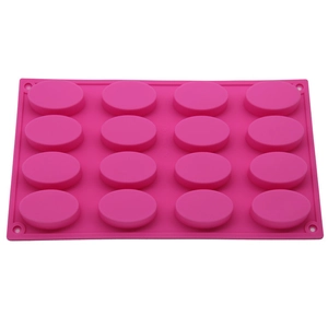 Multi-Cavity Oval Silicone Chocolate Mold For DIY Handmade Soap Cake Pudding Jelly Flexible Heat Resistant Baking Pan