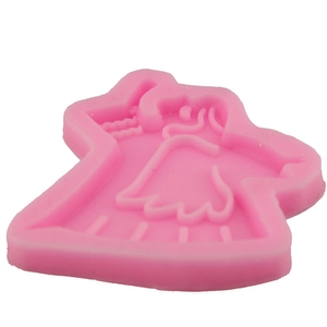 Rosa Silikonform Prinzessinnenkleid für Halloween Tortendeko und DIY Schokoladenherstellung