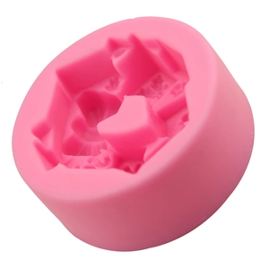 Stampo rotondo in silicone rosa per torte 3D farfalla uccello e saponi artigianali