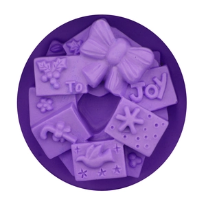 Stampo in silicone viola con motivi 3D di farfalla, uccello e regalo per sapone o dolci