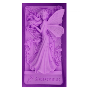 Purple Sagittarius 3D fairy angel silicone mold for soap and fondant cake baking