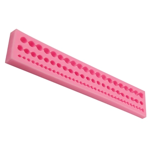 Pink silicone pearl bead mold for DIY cake decorating and chocolate crafting