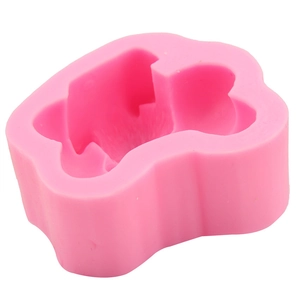 Moule en silicone rose 3D chiot et os pour pâtisserie DIY et décoration de gâteaux