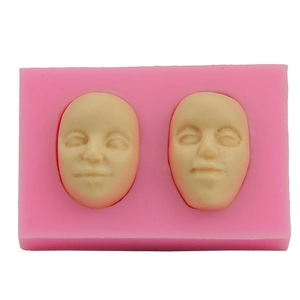 Human Face Mask Shape Silicone Cake Mold DIY Fondant Baking Tool For Chocolate Soap Ice Cube Tray Creative Sugarcraft Mold