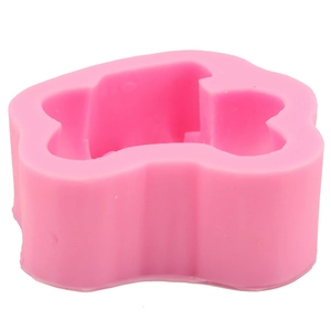 Moule en silicone rose 3D chiot chien pour pâtisserie DIY et décoration de fondant