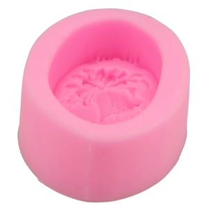 Pink silicone Christmas bell mold for DIY fondant cake baking and soap making
