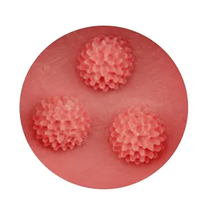 Three pink 3D flower silicone molds for DIY cake decorating and soap making crafts