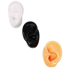 Modelli di orecchie in silicone bianco, nero e carne per gioielli e display medico