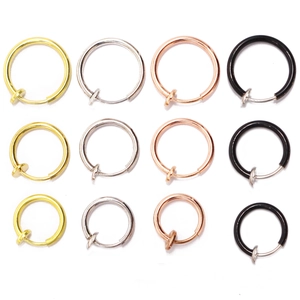 Copper Spring Ring Non-pierced Nose Ring Body Jewelry Ear Clip For Women Men Geometric Electroplated Minimalist Accessory