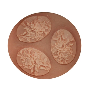 Peony rose silicone cake mold with three flower shapes for DIY baking and soap making