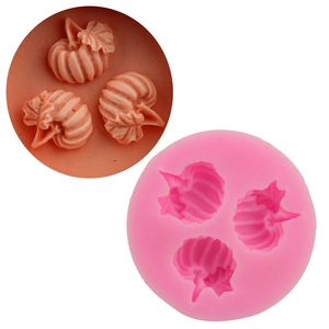 Triple Pumpkin Leaf Silicone Mold DIY Fondant Cake Mold Halloween Chocolate Handmade Soap Mold Baking Tool Kitchen Accessory