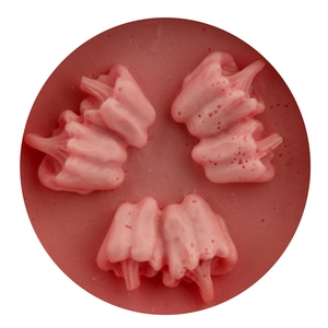 3D bell pepper shaped pink silicone mold for cake baking and DIY soap making