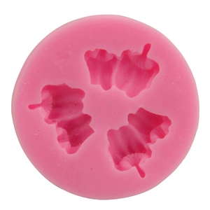 Pink silicone bell pepper leaf cake mold for DIY fondant and chocolate baking