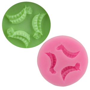 Pea Pod Design Silicone Cake Mold DIY Fondant Chocolate Candy Mold Heat Resistant Silicone Tool For Baking Kitchen Supply
