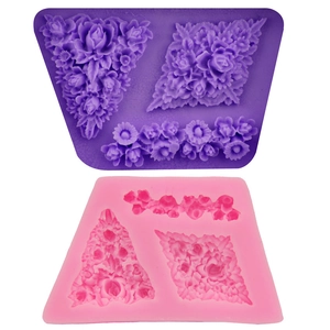 Rose Flower Petal Bouquet Silicone Fondant Cake Mold DIY Chocolate Baking Tool 3D Floral Relief Sugar Craft Molding