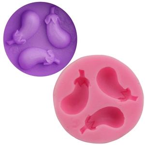 DIY Eggplant Shape Silicone Cake Mold For Fondant Chocolate Handmade Soap Making Baking Tools Kitchen Accessories Random Color