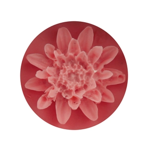 Pink layered flower silicone mold for DIY baking and crafting realistic floral shapes