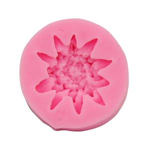 Pink silicone flower mold for DIY cake fondant, baking tools and handmade soap crafts