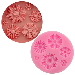Sunflower Daisy Flower Silicone Fondant Mold DIY Baking Tool For Cake Decoration Chocolate Candy Sugar Craft Clay Making