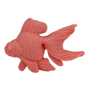 Pink goldfish-shaped silicone mold for baking, handmade soap, and DIY fondant crafts