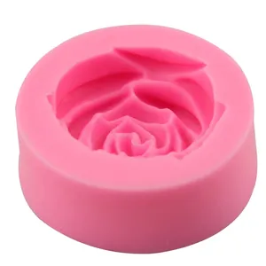Stampo in silicone rosa a forma di rosa per sapone fai da te e strumenti da forno