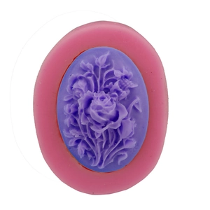 Round Peony Flower Silicone Mold For DIY Cake Fondant Chocolate Baking Tools Decorative Clay Resin Relief Craft Mold Kitchenware