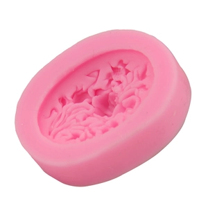 Pink peony flower silicone mold for DIY baking and handmade soap making crafts