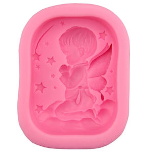 3D angel and stars silicone mold for DIY baking, chocolate, fondant, and soap making
