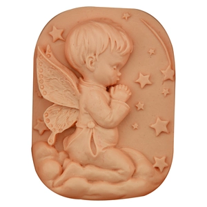 3D angel silicone mold with stars and cloud relief for DIY soap and fondant cakes